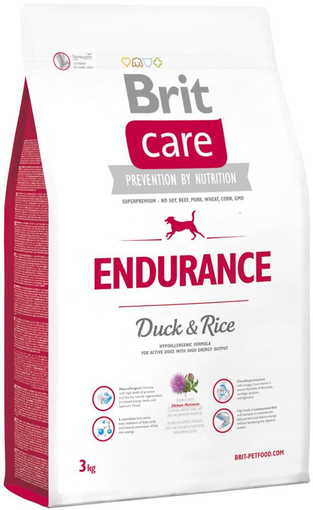 Brit Care (Брит Кеа) Endurance (3 кг) корм для взрослых активных собак с уткой и рисом